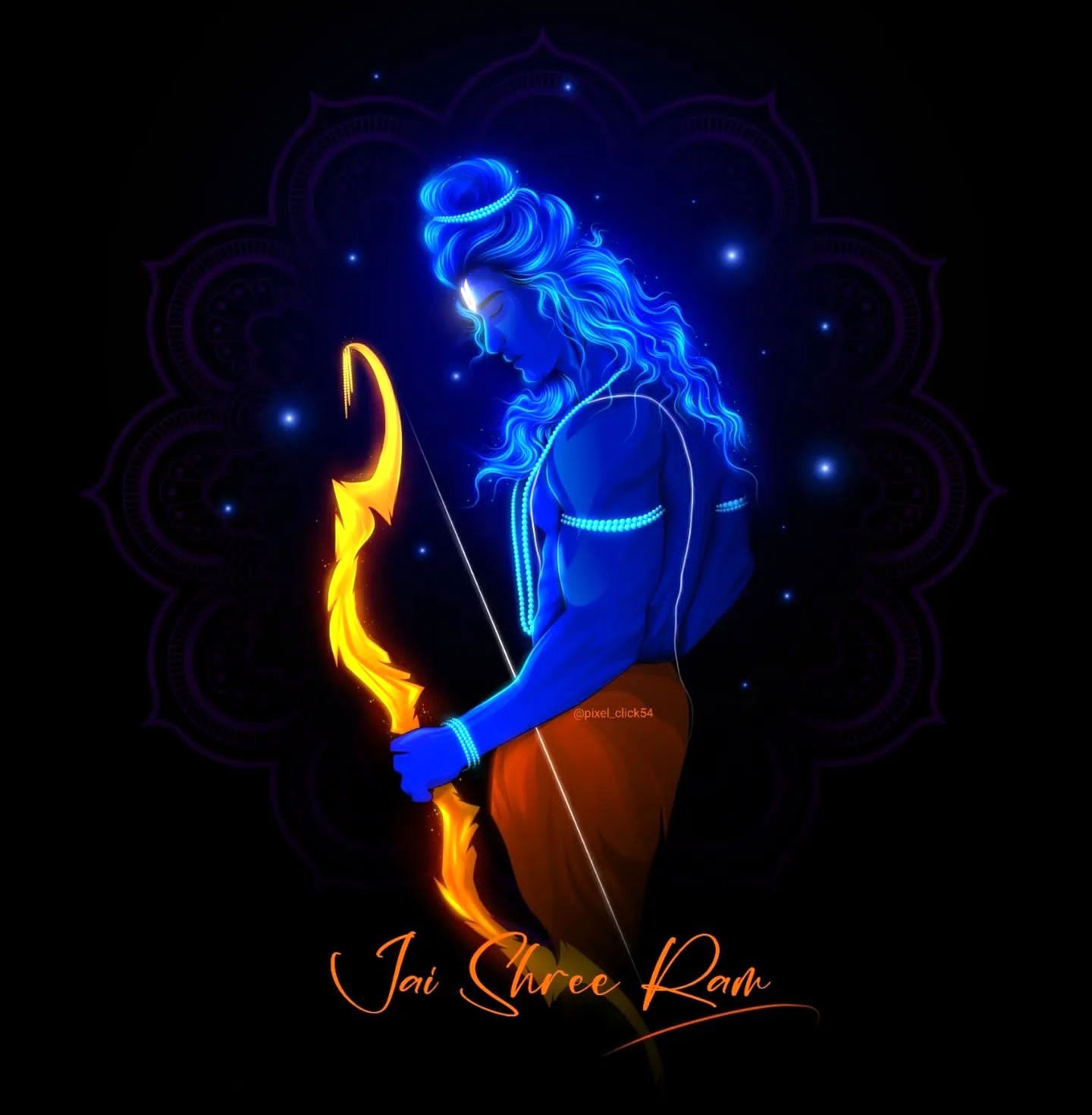 Jay Shree Ram 3D Divine Wallpaper